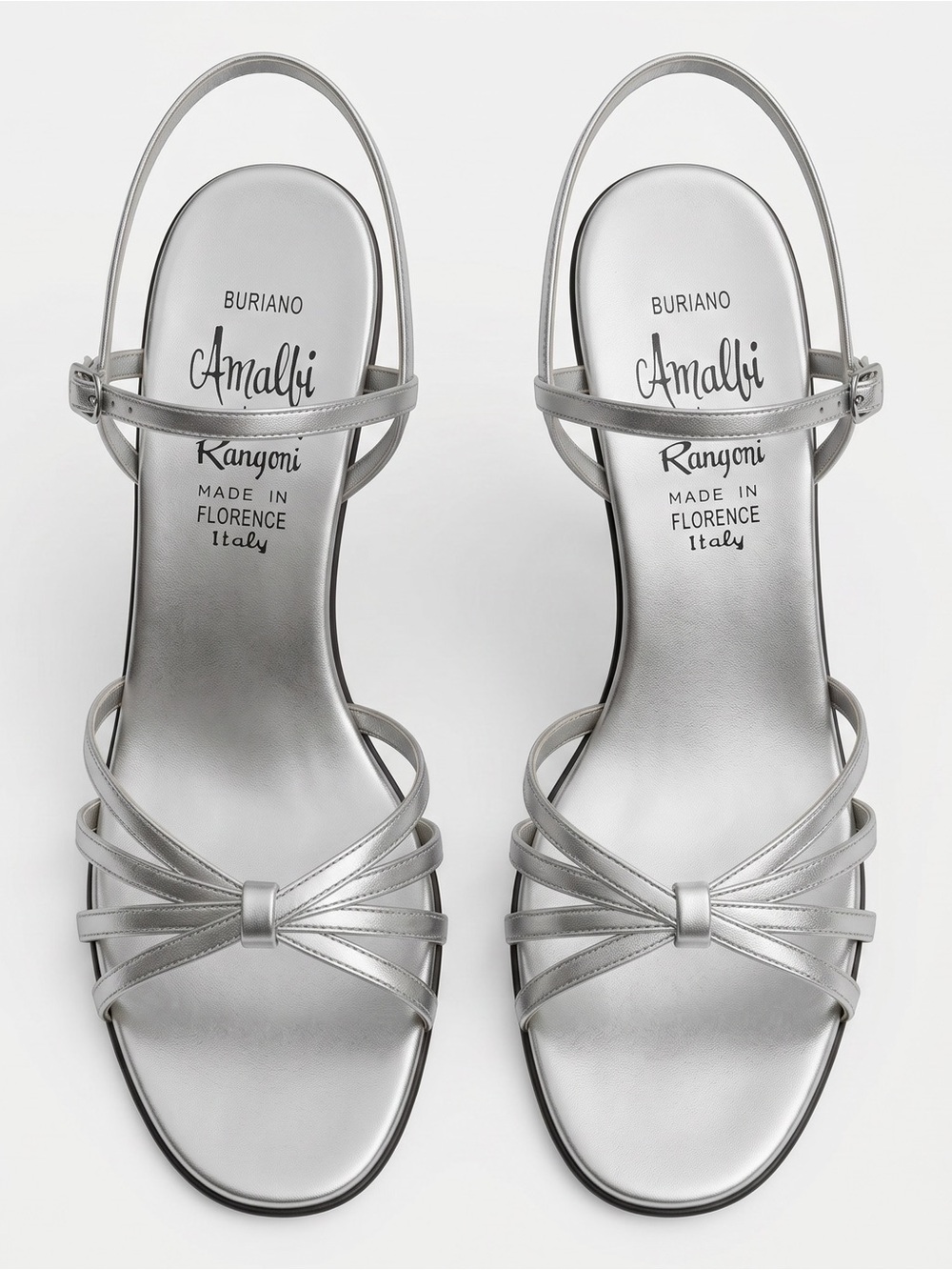 Vintage 60’s Amalfy by Rangoni Silver Slingback Sandals